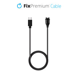 FixPremium - USB-C kabel za punjenje za Garmin sat, crni
