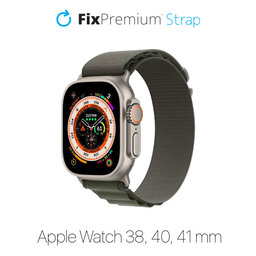 FixPremium - Remen Alpine Loop za Apple Watch (38, 40 & 41 mm), zeleni