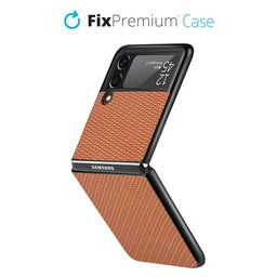 FixPremium - Maska Carbon za Samsung Galaxy Z Flip 3, smeđa