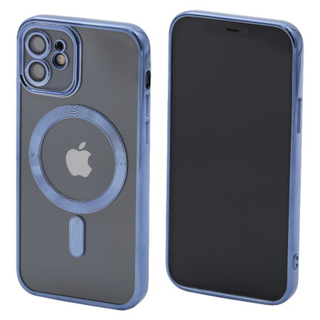 FixPremium - Maska Crystal s MagSafe za iPhone 12, plava