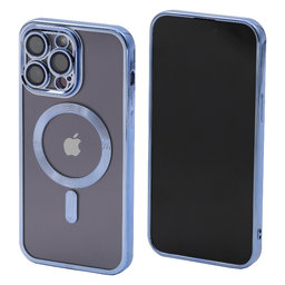 FixPremium - Maska Crystal s MagSafe za iPhone 13 Pro Max, plava