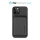 FixPremium - Maska Carbon s MagSafe Wallet za iPhone 12 Pro Max, crna