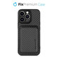 FixPremium - Maska Carbon s MagSafe Wallet za iPhone 13 Pro Max, crna