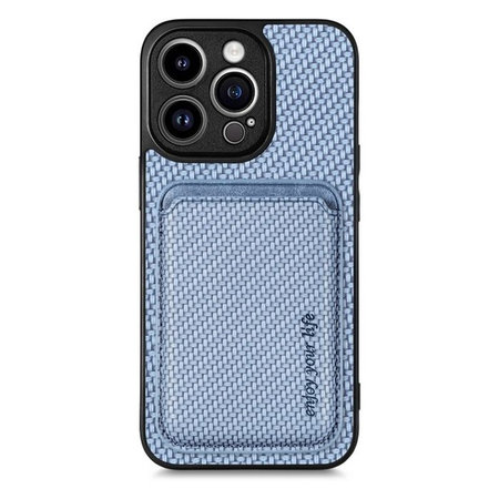 FixPremium - Maska Carbon s MagSafe Wallet za iPhone 14 Pro Max, plava
