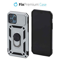 FixPremium - Maska CamShield za iPhone 12 & 12 Pro, bijela