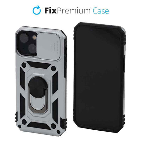 FixPremium - Maska CamShield za iPhone 13 mini, bijela