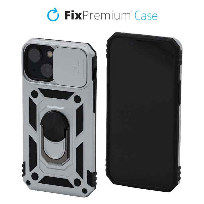 FixPremium - Maska CamShield za iPhone 13 mini, bijela