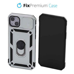 FixPremium - Maska CamShield za iPhone 14 Plus, bijela