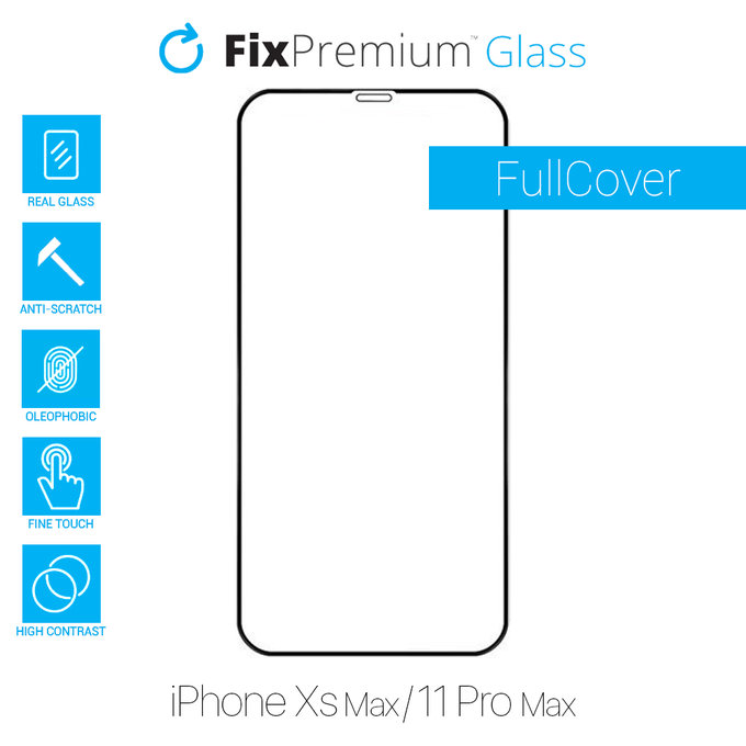 FixPremium FullCover Glass - Kaljeno staklo za iPhone XS Max & 11 Pro Max