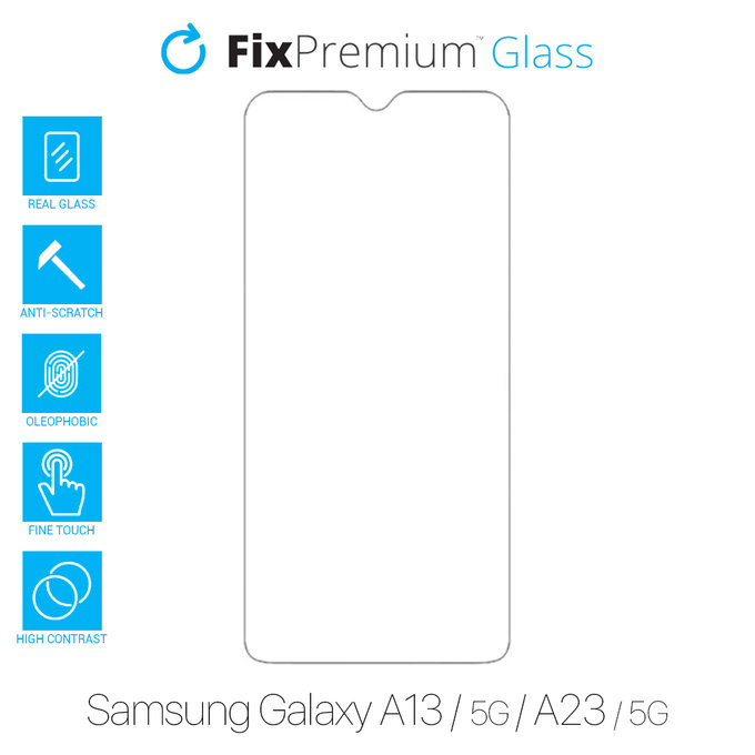 FixPremium Glass - Kaljeno staklo za Samsung Galaxy A13, A13 5G, A23 & A23 5G
