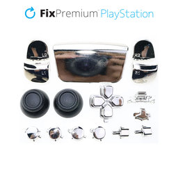 FixPremium - Luksuzni dekorativni elementi za PS5 DualSense, srebrni