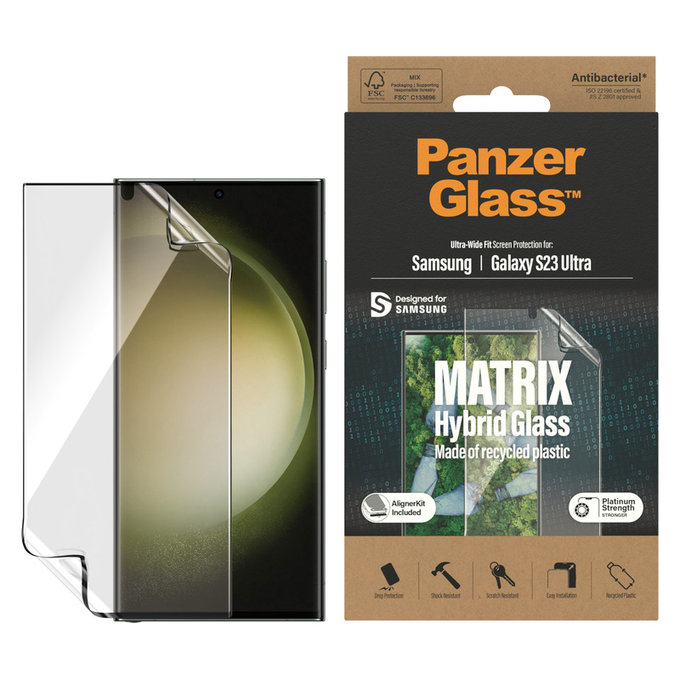 Hibridno staklo Matrix UWF AB FP wA za Samsung Galaxy S23 Ultra, Prozirna, PanzerGlass