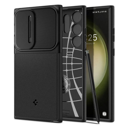 Spigen - Maska Optik Armor za Samsung Galaxy S23 Ultra, crna