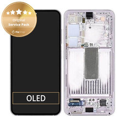 Samsung Galaxy S23 S911B - LCD zaslon + zaslon osjetljiv na dodir + okvir (lavanda) - GH82-30481D, GH82-30480D Originalni servisni paket