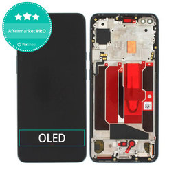 OnePlus Nord - LCD zaslon + zaslon osjetljiv na dodir + okvir (crni) OLED