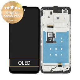 Motorola Moto G13 - LCD zaslon + zaslon osjetljiv na dodir + okvir (mat ugljen) - 5D68C22318 Originalni servisni paket