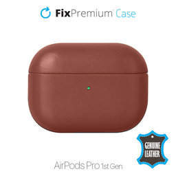 FixPremium - Kožna torbica za AirPods Pro, smeđa