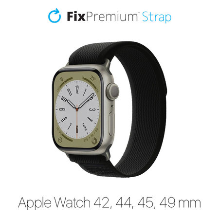 FixPremium - Strap Trail Loop za Apple Watch (42, 44, 45 & 49 mm), crna