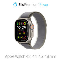 FixPremium - Trail Loop pašček za Apple Watch (42, 44, 45 in 49mm), siv