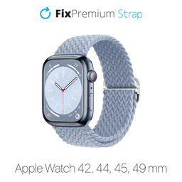 FixPremium - Remen Solo Loop za Apple Watch (42, 44, 45 i 49 mm), svijetlo plava
