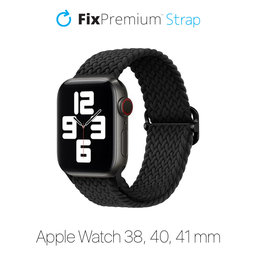 FixPremium - Strap Solo Loop za Apple Watch (38, 40 & 41 mm), crna