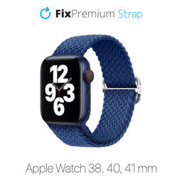 FixPremium - Strap Solo Loop za Apple Watch (38, 40 & 41 mm), tamnoplava