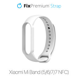 FixPremium - Silikonski remen za Xiaomi Mi Band (5/6/7/7 NFC), bijeli