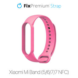 FixPremium - Silikonska narukvica za Xiaomi Mi Band (5/6/7/7 NFC), roza