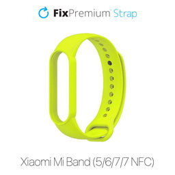 FixPremium - Silikonska narukvica za Xiaomi Mi Band (5/6/7/7 NFC), žuta
