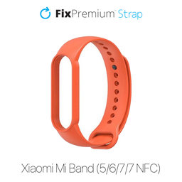 FixPremium - Silikonska narukvica za Xiaomi Mi Band (5/6/7/7 NFC), crvena