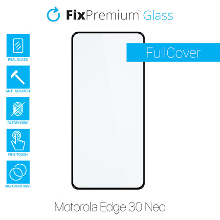 FixPremium FullCover Glass - Kaljeno staklo za Motorola Edge 30 Neo