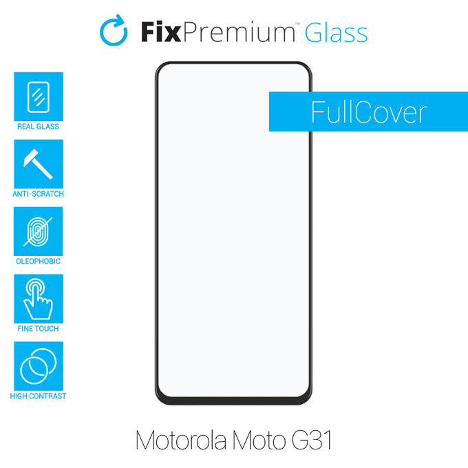 FixPremium FullCover Glass - Kaljeno staklo za Motorola Moto G31