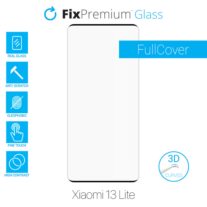 FixPremium FullCover Glass - Kaljeno staklo za Xiaomi 13 Lite