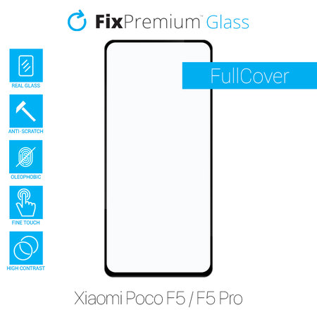 FixPremium FullCover Glass - Kaljeno staklo za Poco F5 & F5 Pro