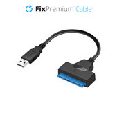 FixPremium - Kabel - USB / SATA 2.5", crni