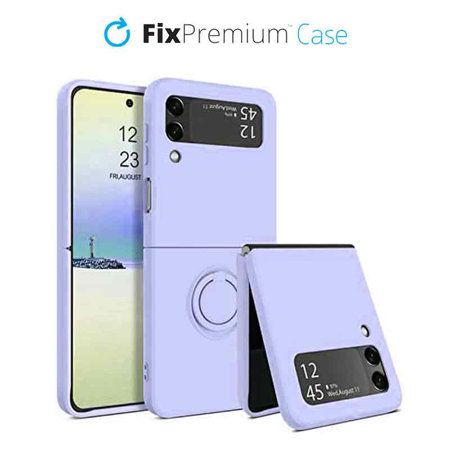 FixPremium - Maska Ring za Samsung Galaxy Z Flip 4, ljubičasta