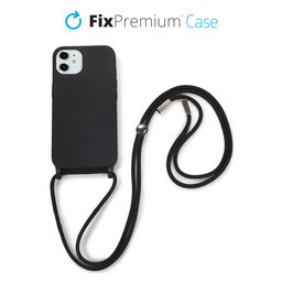 FixPremium - Silicon Case s String za iPhone 11, crna