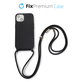 FixPremium - Silicon Case s String za iPhone 13 & 14, crna