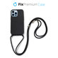 FixPremium - Silicon Case s String za iPhone 13 Pro, crna