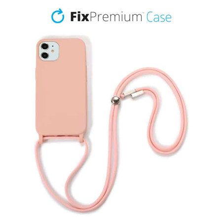 FixPremium - Silicon Case s String za iPhone 11, roza