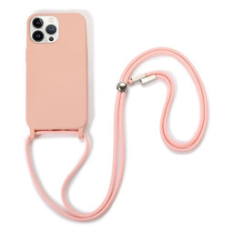 FixPremium - Silicon Case s String for iPhone 12 Pro Max, pink