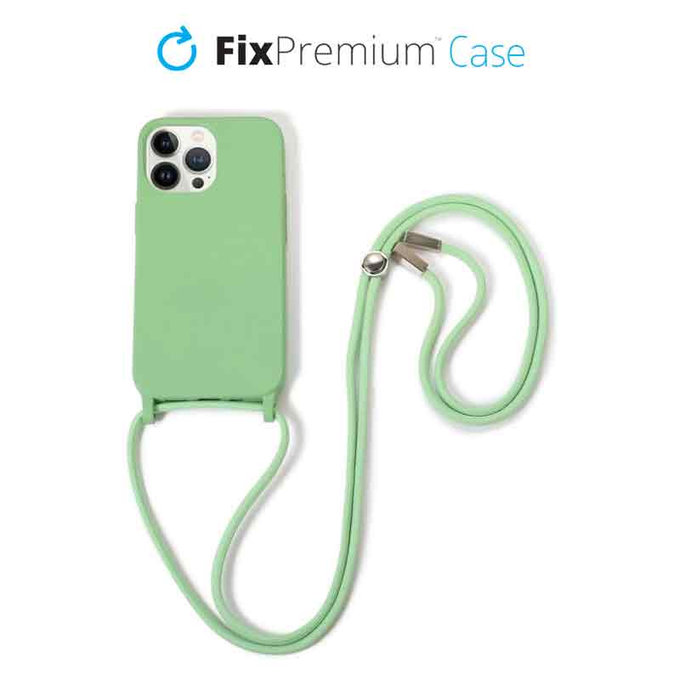 FixPremium - Silicon Case s String za iPhone 12 Pro Max, zelena