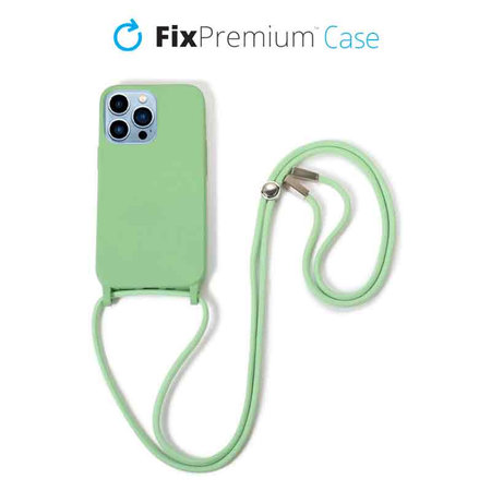 FixPremium - Silicon Case s String za iPhone 13 Pro Max, zelena