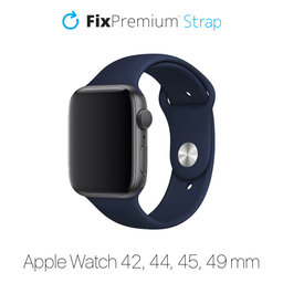 FixPremium - Silikonski pašček za Apple Watch (42, 44, 45 in 49mm), moder