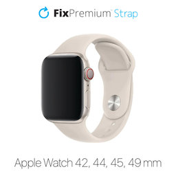 FixPremium - Silikonski remen za Apple Watch (42, 44, 45 & 49 mm), zlatni