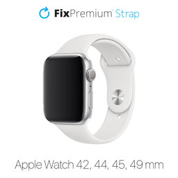 FixPremium - Silikonski remen za Apple Watch (42, 44, 45 & 49 mm), bijeli