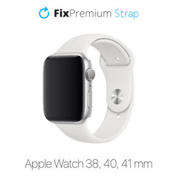 FixPremium - Silikonski remen za Apple Watch (38, 40 & 41 mm), bijeli