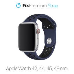 FixPremium - Silikonski sportski remen za Apple Watch (42, 44, 45 & 49 mm), plavi