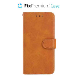 FixPremium - Maska Book Wallet za Samsung Galaxy S22 Ultra, braon