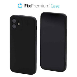 FixPremium - Maska Rubber za iPhone 12 & 12 Pro, crna